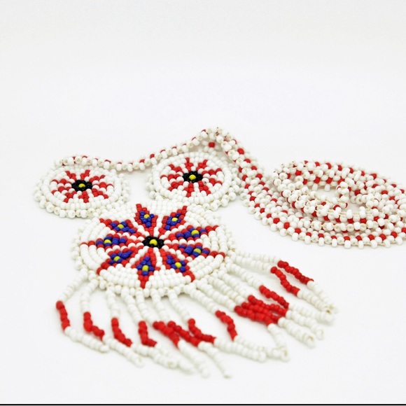 Vintage Jewelry Vintage Authentic Native American Beaded Pendant